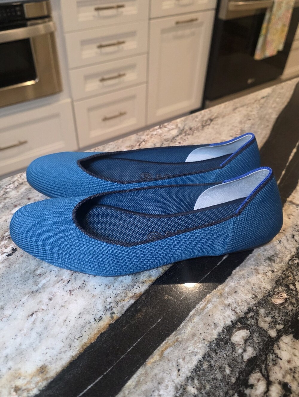 PRISTINE Rothy's Ballet Flats Blue Size 8.5 Slipon